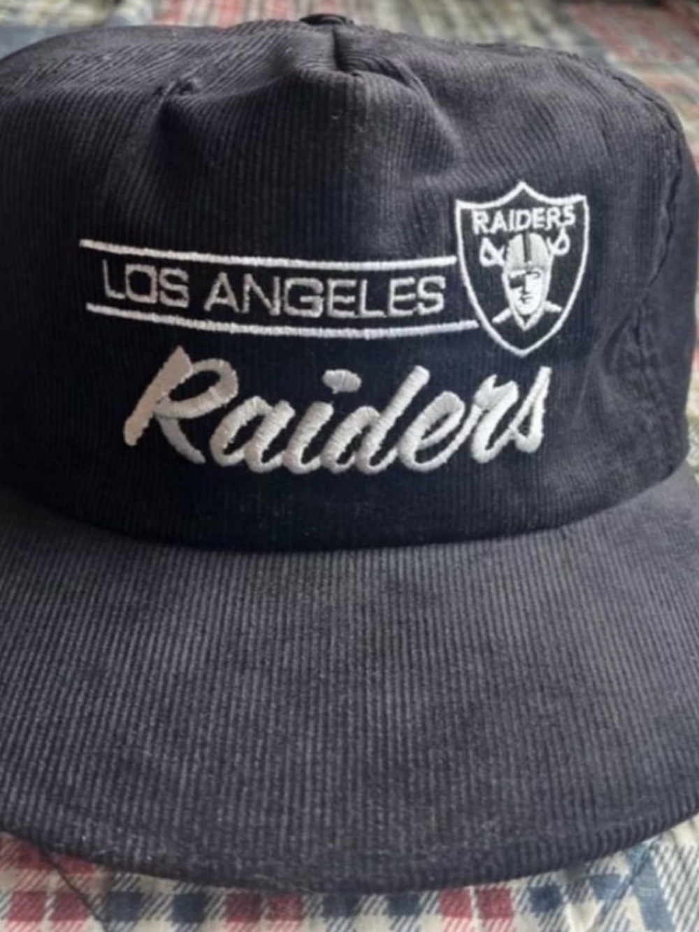 New Embroidered Los Angeles Raiders Corduroy SnapBack